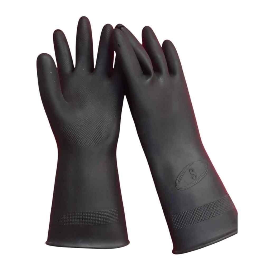 Guantes de caucho calibre 35 negros