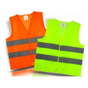 Chalecos en malla reflectivos (verde biche-naranja)
