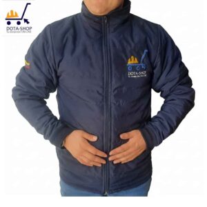 Chaquetas impermeables en anti-fluido unicolor acolchada con guata interna, 3 bolsillos, a rayas