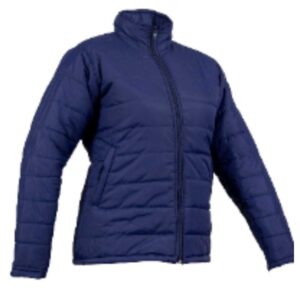 Chaquetas impermeables en anti-fluido unicolor acolchada con guata interna, 3 bolsillos, a rayas