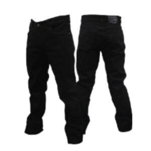 Pantalones en jean 14 onzas, prelavado, licrados NEGRO