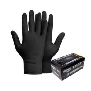 Caja de guantes de nitrilo negros HD Heavy Duty * 50 UNI
